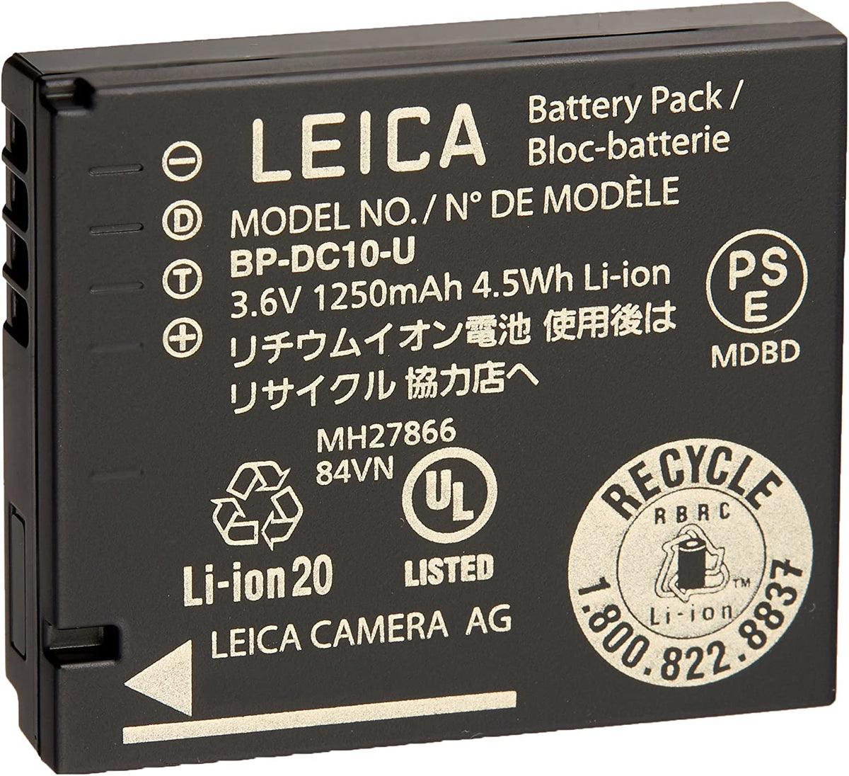 LEICA BP-DC10-U LITHIUM-ION BATTERY (D-Lux 5 & D-Lux 6)