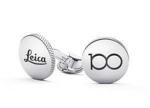 Leica Cufflinks, silver, 100 YEARS OF LEICA