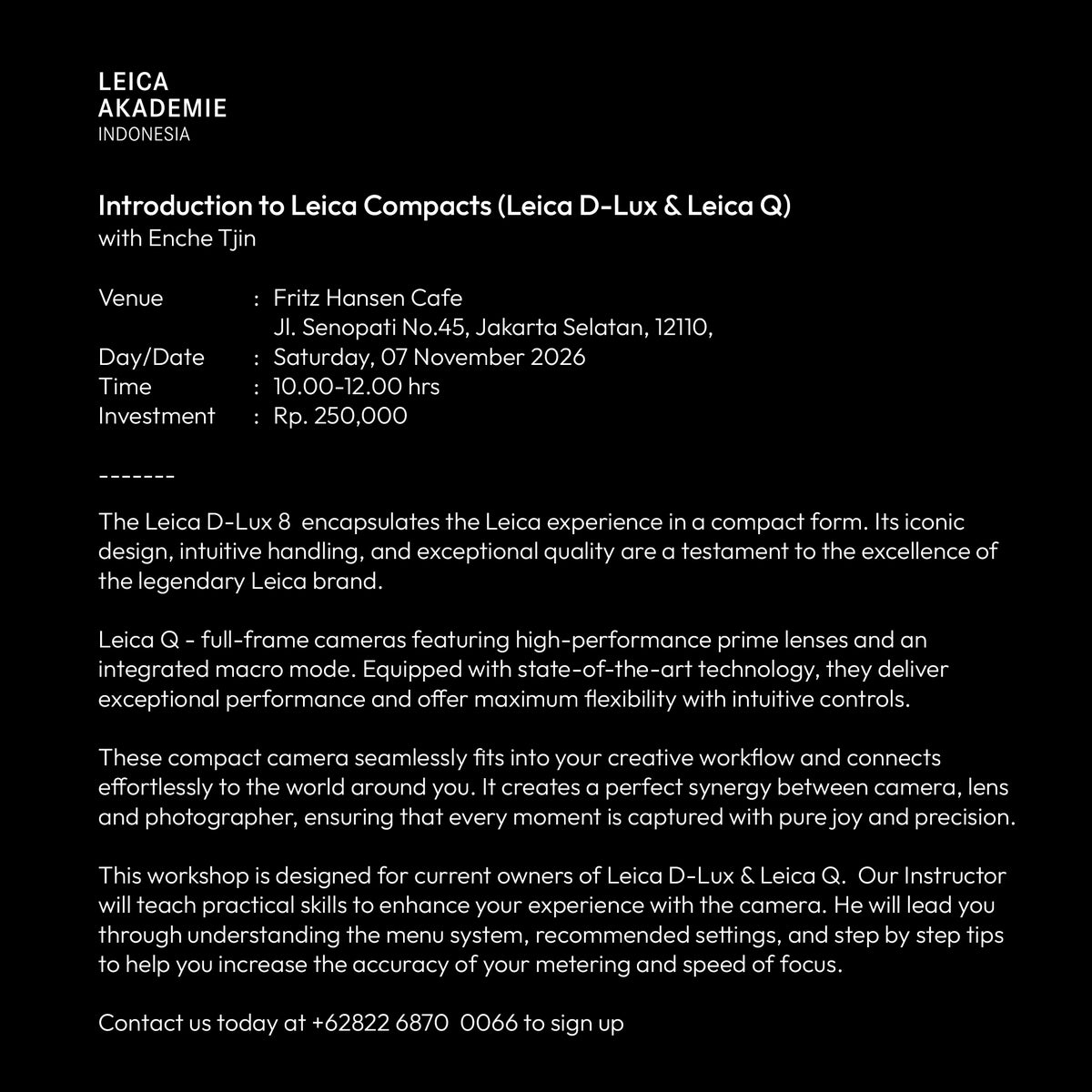 Introduction to Leica Q & Leica D-Lux