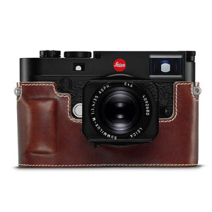 LEICA M10 LEATHER CAMERA PROTECTOR, VINTAGE BROWN