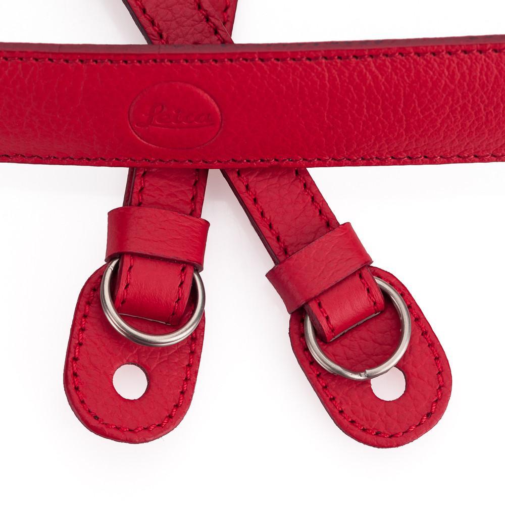 LEICA LEATHER CARRYING STRAP RED
